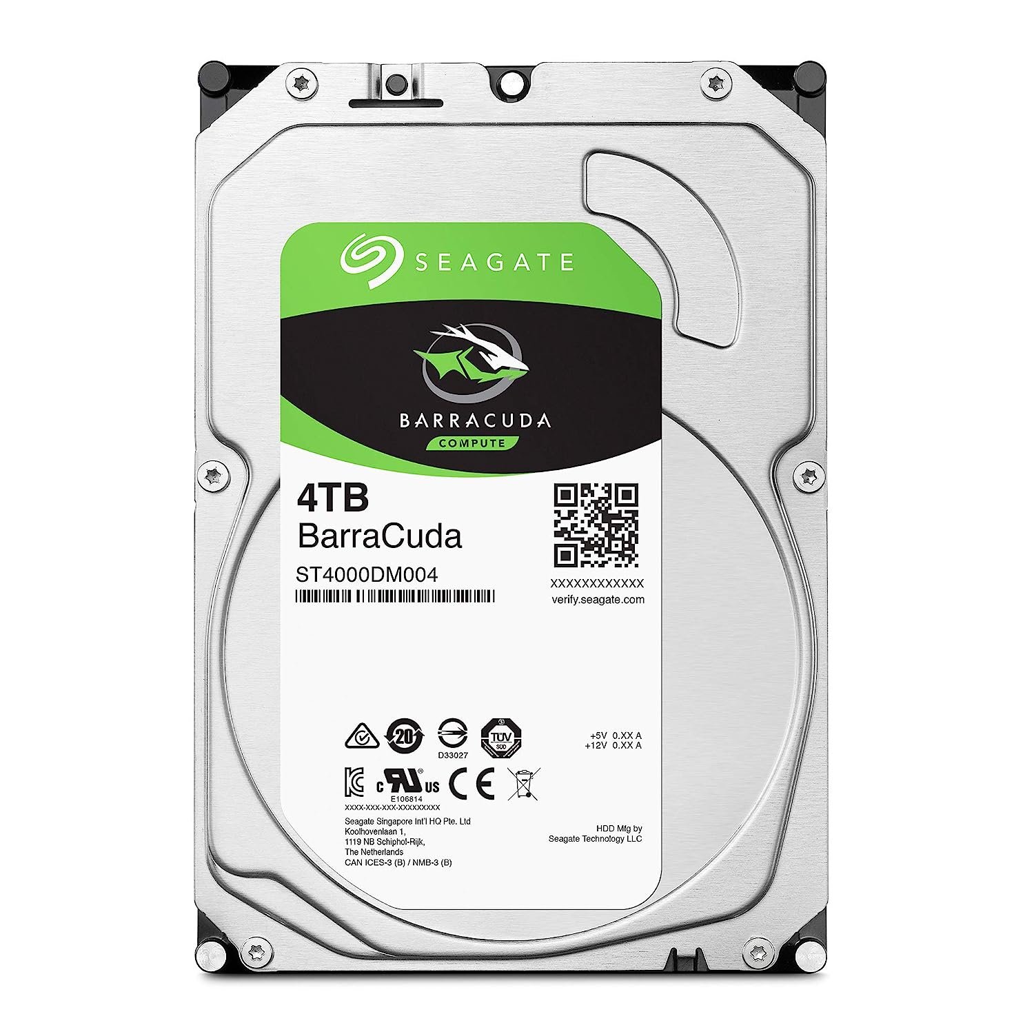 Seagate Barracuda 6 Gb/s 5400 RPM 256 MB Cache 4 TB Internal SATA Hard Drive HDD 3.5 Inches (8.8 cm) for Computer Desktop PC (ST4000DM004)